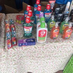 Toothpaste, mouthwash, deodorant