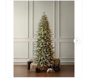7.5 ft SMART Grand Duchess Twinkling Balsam Fir Slim Flocked LED Pre-Lit Tree