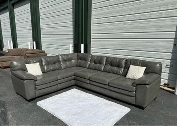 Faux leather Sectional Free Delivery