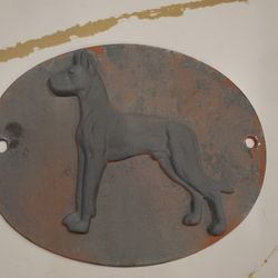 Great Dane Nose Badge Logo Trucking Antique Rare Trucking Collectible Sign