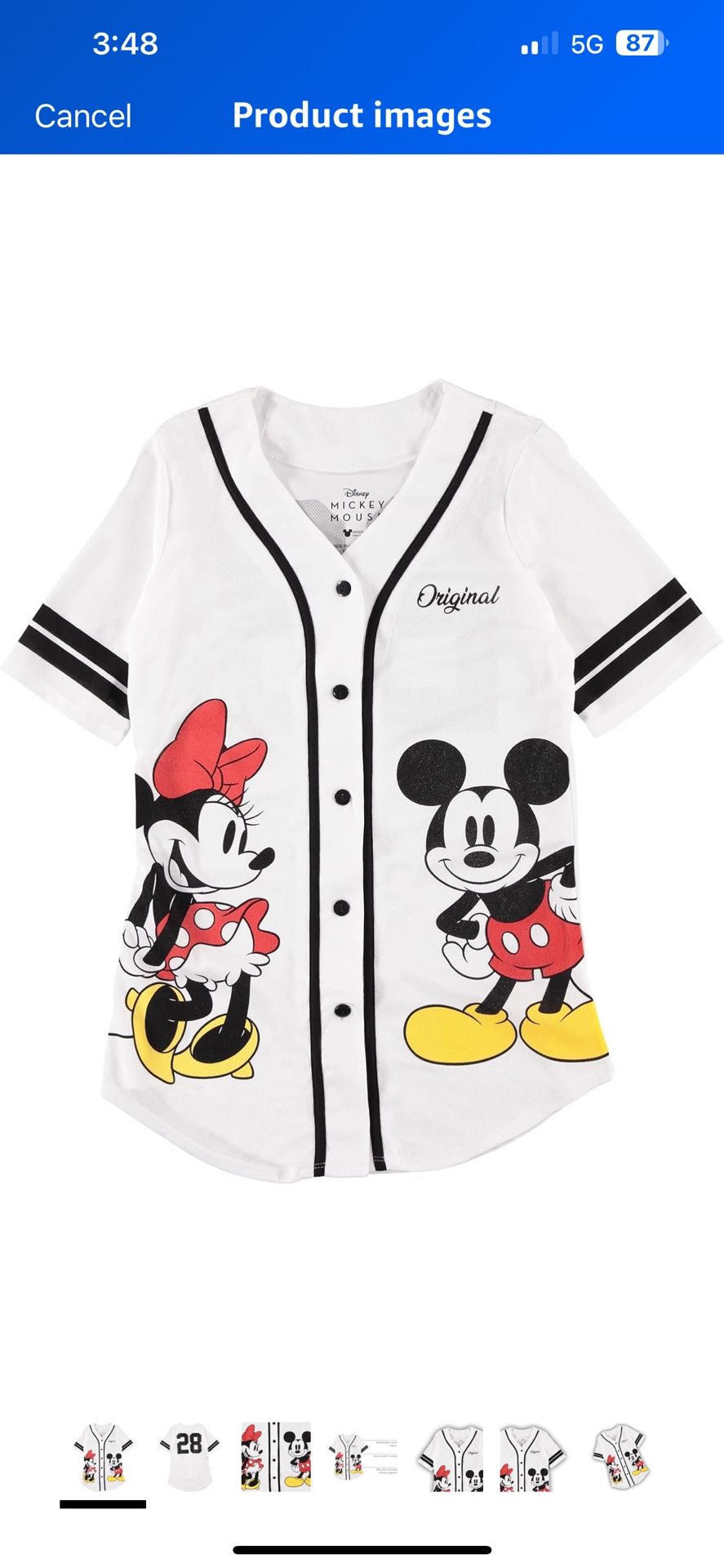 Disney Baseball Jersey