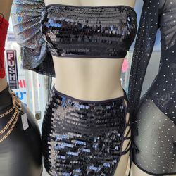 Sexy Top And Skirt Set