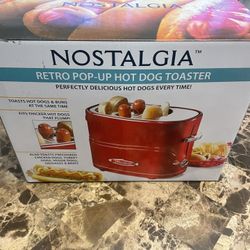 Nostalgia Retro Pop-Up Hot Dog Toaster - Red