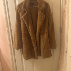 Soft Faux Fur Above knee coat