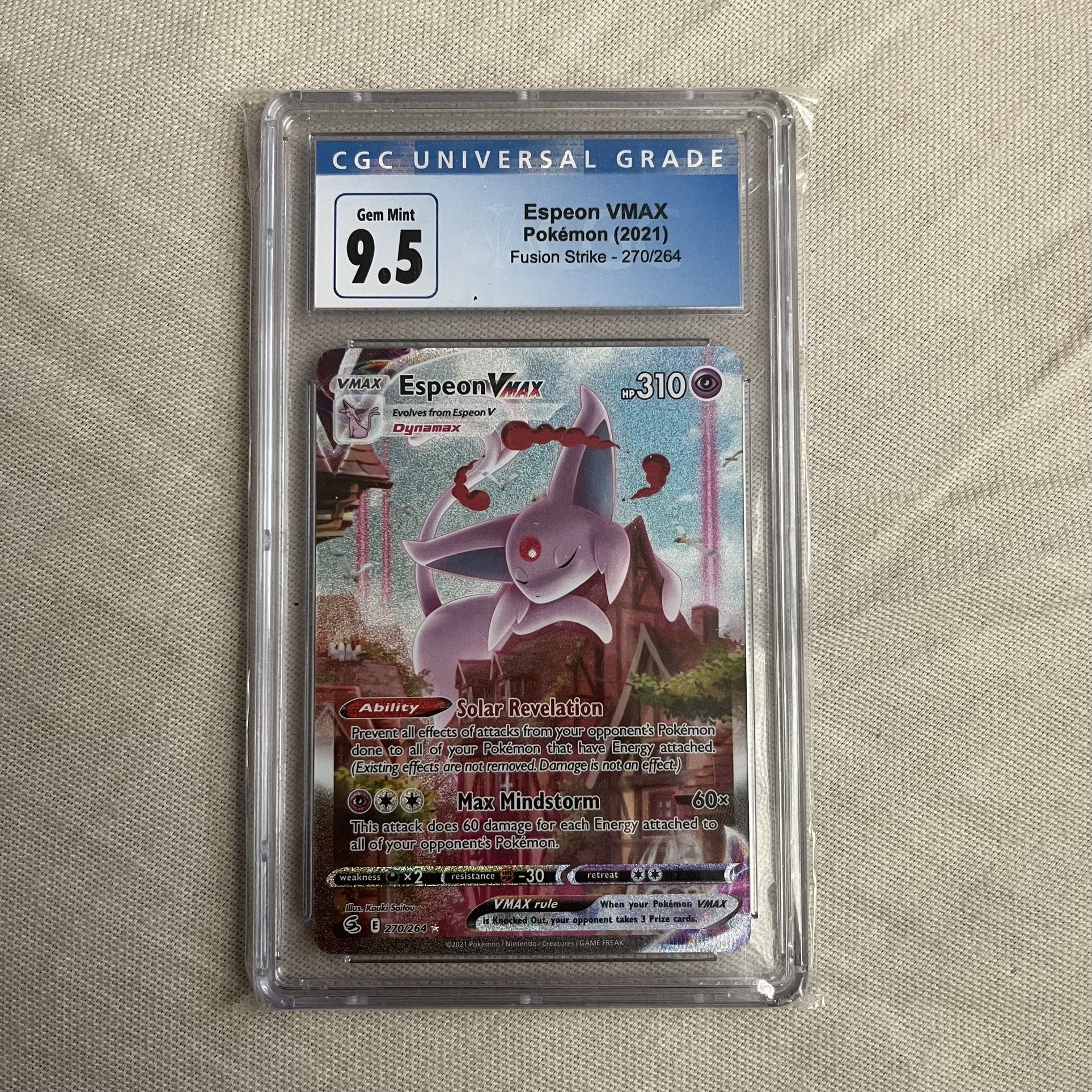 Pokmon Card TCG Cards Espeon Vmax Alt Art Fusion Strike Cgc 9.5 Slab for  Sale in Artesia, CA - OfferUp