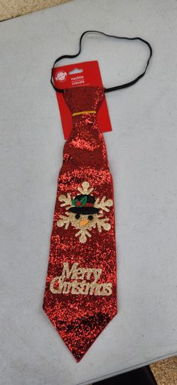 Merry Christmas Glitter Novelty Necktie