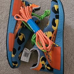 Adidas NMD HU Pharrell "Animal Print Altered Blue" Size 9.5 Men
