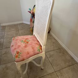 Cane back French Country Louis XV Dining Chairs