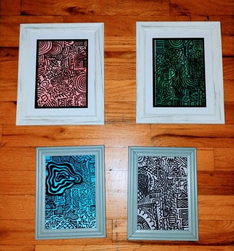 5 X 7 Hand Painted Framed Art By SDK