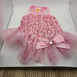 Pink Glitter Tutu Dog Dress Sz XS/S