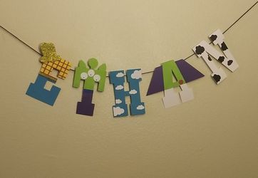 Toy story name banner