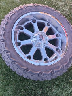 XD 22" 8x170 F350 F250 CHROME Rims And Tires 35"