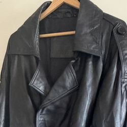 SACO LARGO DE PIEL PARA HOMBRE SIZE L