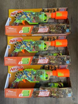 🔥 🔫 NEW Nerf Zombie Driller Blaster – Factory Sealed – Includes 16 Darts – Zombie Strike