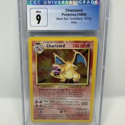 🔥 Charizard Pokémon Card 1999 Base Set CGC 9 Mint – Holo – Collector’s Grail 🔥