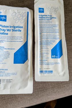 Piston Irrigation Tray with Sterile Saline