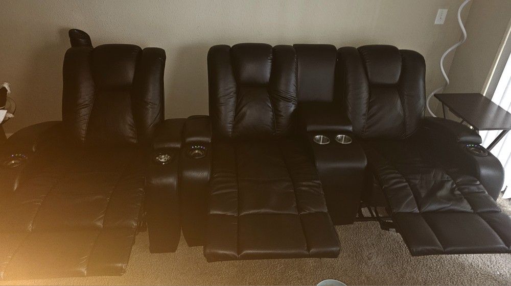 Black Leather Sofa