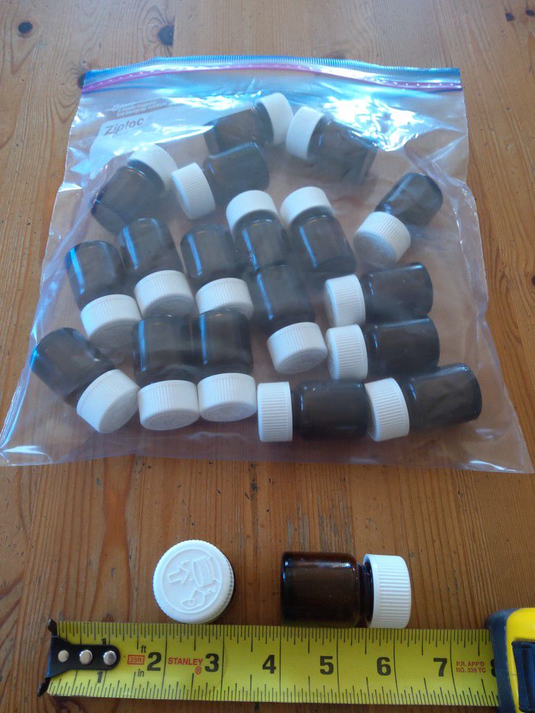 Clean Glass Medicine Pill Bottles For Crafting