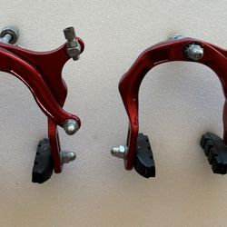 Red Anodized Power Brake BMX Brake Set