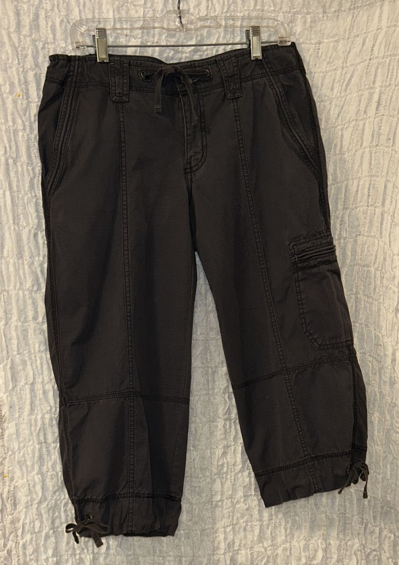Eddie Bauer Dark Grey Cargo Pants, Cotton, Size: 8