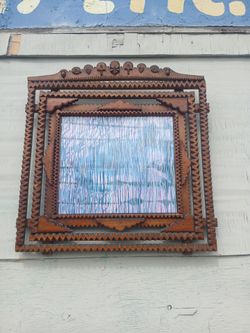 Tramp Art  | Antique Hand-Carved Frame