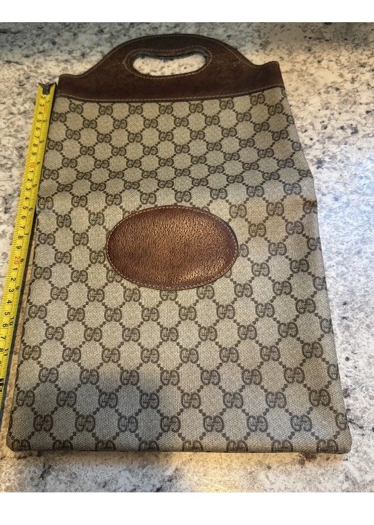 Brown GG Gucci Clutch Bag