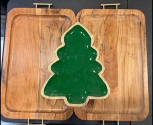 Better Homes and Garden Wooden Serving Trays and Christmas Tree Set of 3 Charcuterie Boards