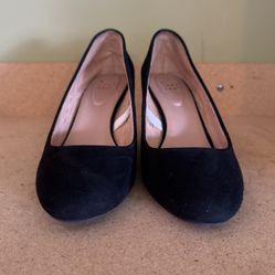 Wedge Black Suede Heels