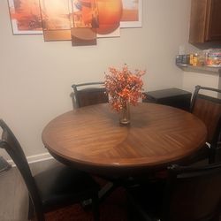 Round table with chairs
