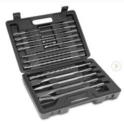 XtremepowerUS SDS-Plus Tungsten Carbide Rotary Hammer Drill and Chisel Metric Bit Set (17-piece)