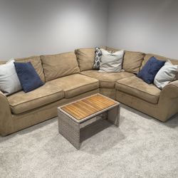 Pottery Barn Sectional And Chair