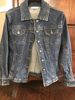 Ladies blue jean denim jacket by DRESSBARN