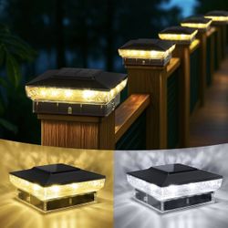 Solar Post Cap Lights, 18-Pack Upgraded Outdoor Deck X(411)