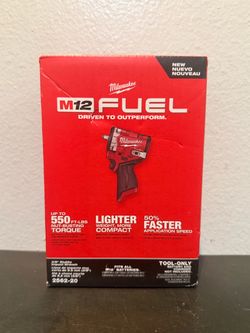New Milwaukee M12 Fuel Stubby 3/8 Impact Wrench