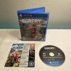 Far Cry 4 Limited Edition Sony PlayStation 4 PS4, 2014 Tested & Works Videogame