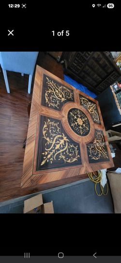 Italian Flip Top Table Game Table, cabriole legs