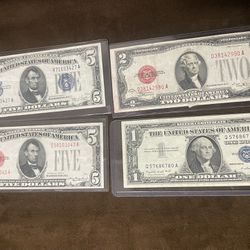 Vintage Coin And Bills Collection 