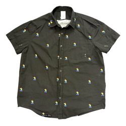 Disney Store Mickey Mouse PRIDE Button Down Woven camp Shirt Adults L Runs Small   Show off your love for Disney with this Mickey Mouse PRIDE Button D