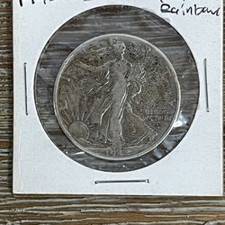 Walking liberty silver toner rainbow 1942-p coin