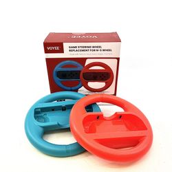 Voyee Steering Wheel for Nintendo Switch Joy-Con Red & Blue