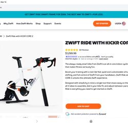 Zwift Ride Smart Bike with KICKR CORE 2
