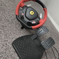 Thrustmaster Ferrari 458 Spider Racing Wheel and Pedal Set.