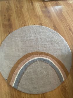 MUSKHANE INDRENI FELT RUG RAINBOW SAND