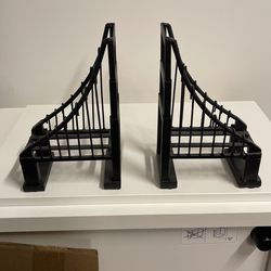 Matte Black Bridge Bookends