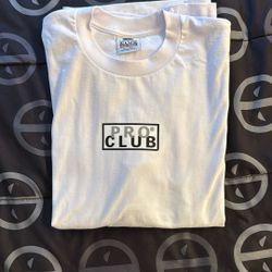 Pro Club Embroidered Box Logo Long Sleeve Heavyweight T-Shirt
