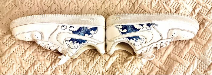 Custom Nike Air Force 1- Great Wave Off Kanagawa AFl Shoes W Size 6.5