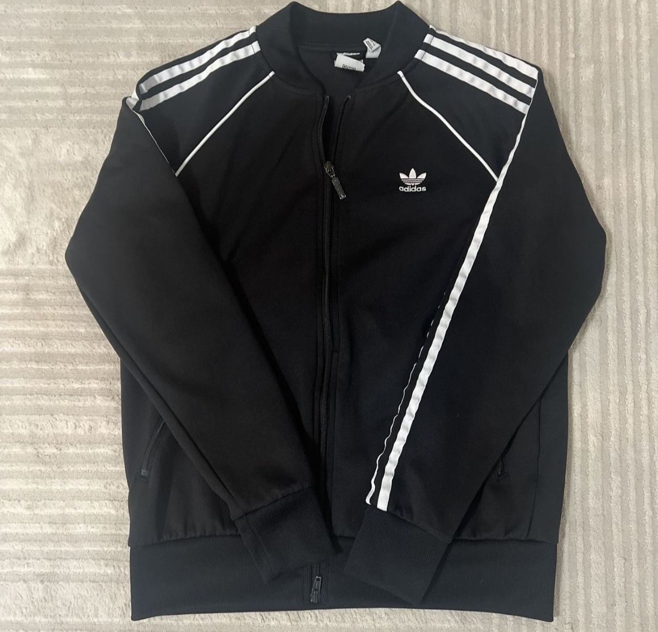 Women’s clothing Adidas Black Track Zip Up Sweater Size Medium