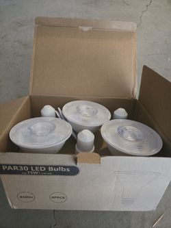 PAR30 LED Flood Light Bulbs 6-Pack (75W Equivalent) - New