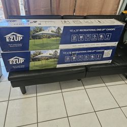 EZ UP 13 x 13 Instant Canopy Tent: Outdoor Pop-Up Tent with Vented Top, Adjustable Height, and Rolling Bag $140;each 