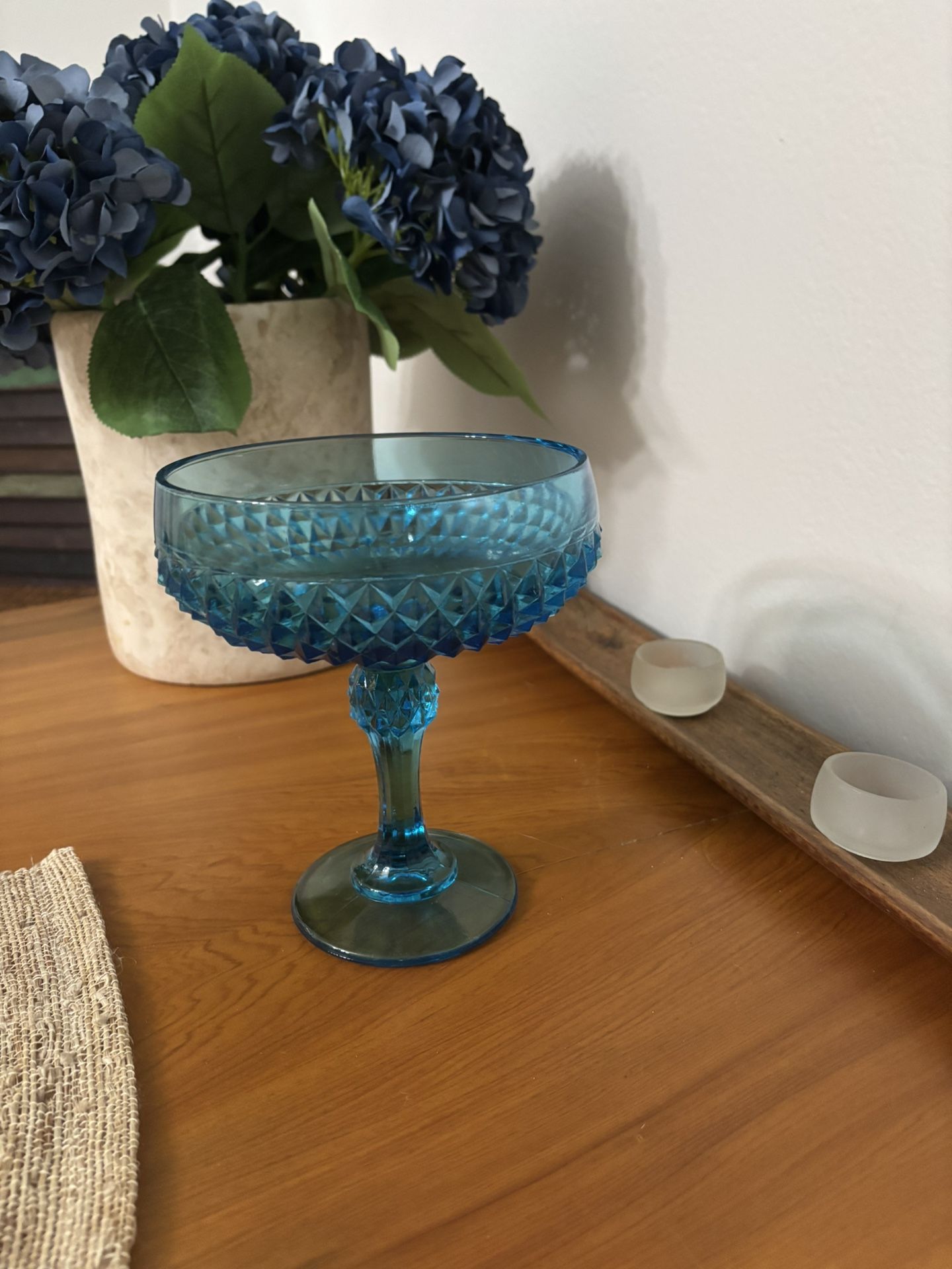 Indiana Diamond Point Compote
